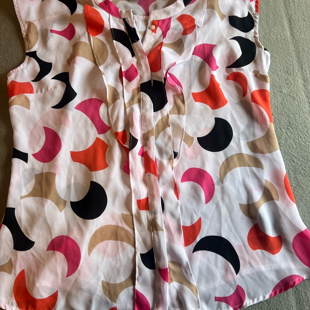 Worthington Multicolor Patterned Blouse - image 1